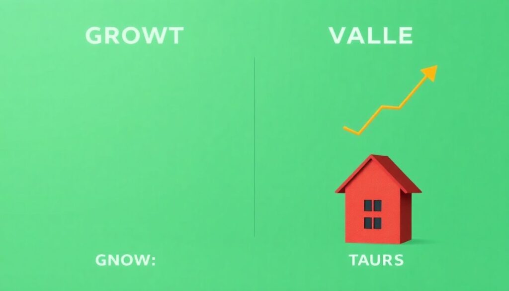 Investing in growth versus value stocks for beginners - иллюстрация