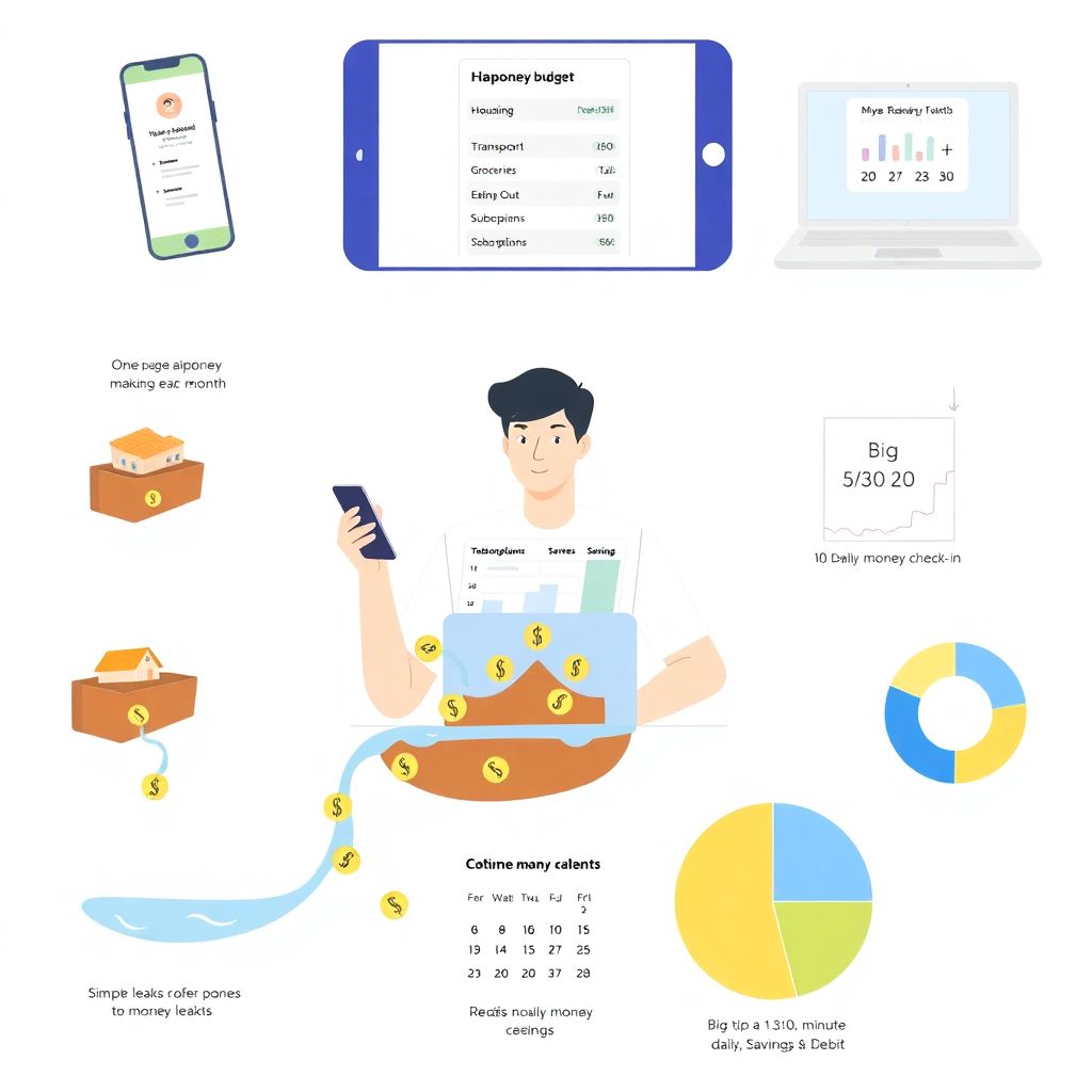 Track spending and stop leaks in your monthly budget with simple methods