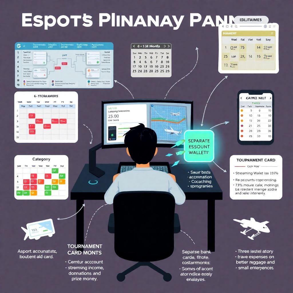 Financial plan for tournament seasons, lans and travel costs for gamers