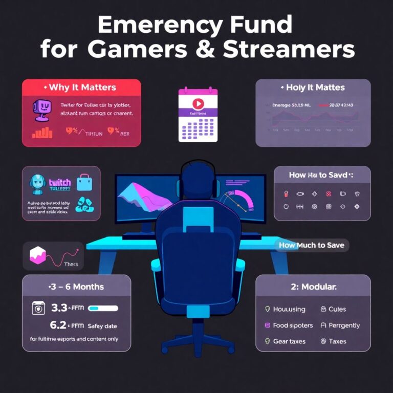 Emergency fund guide for competitive gamers and streamers to level up savings