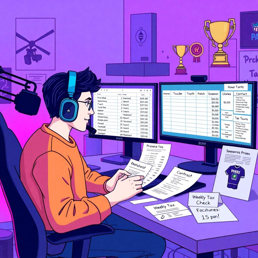 Managing taxes on prize money, twitch donations and sponsorship deals